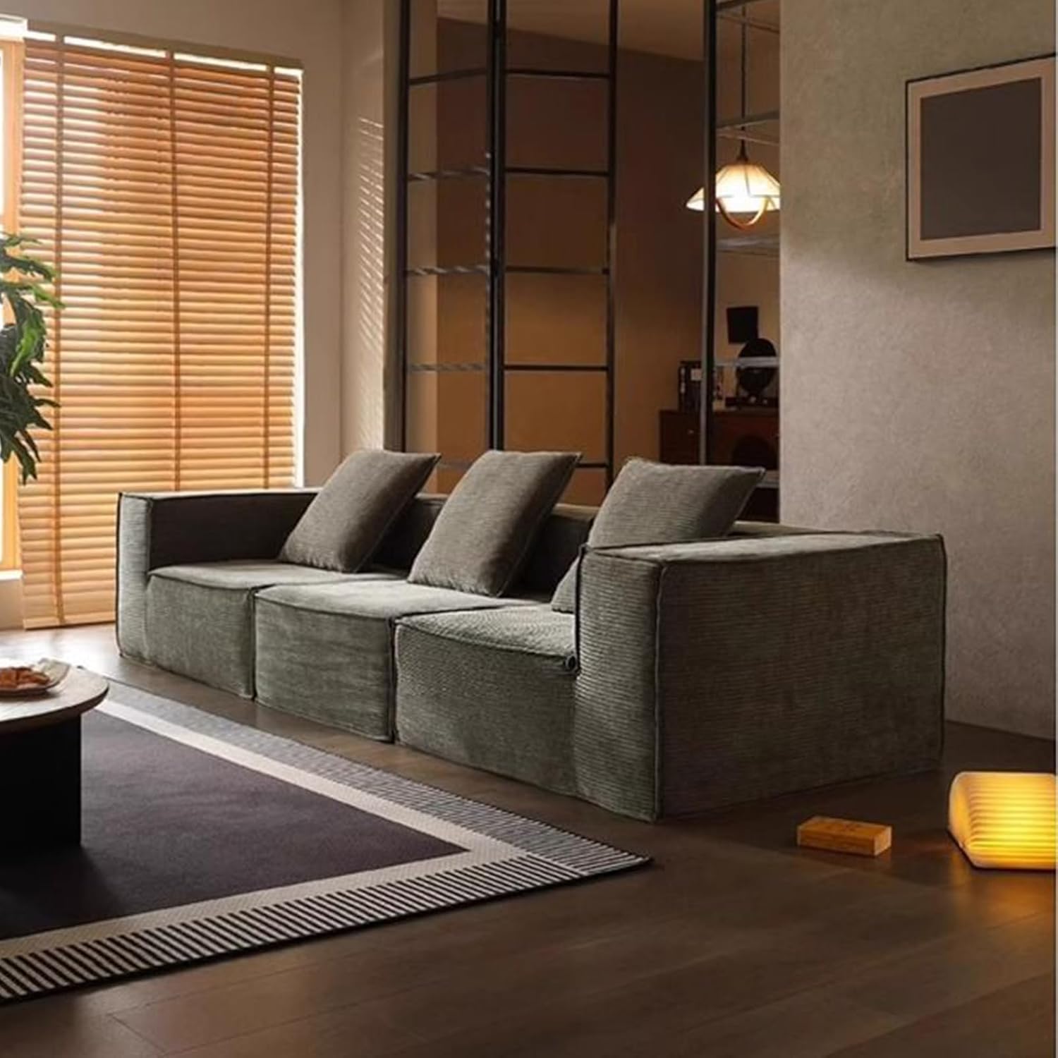 Sofá personalizado de 3 lugares com espuma comprimida