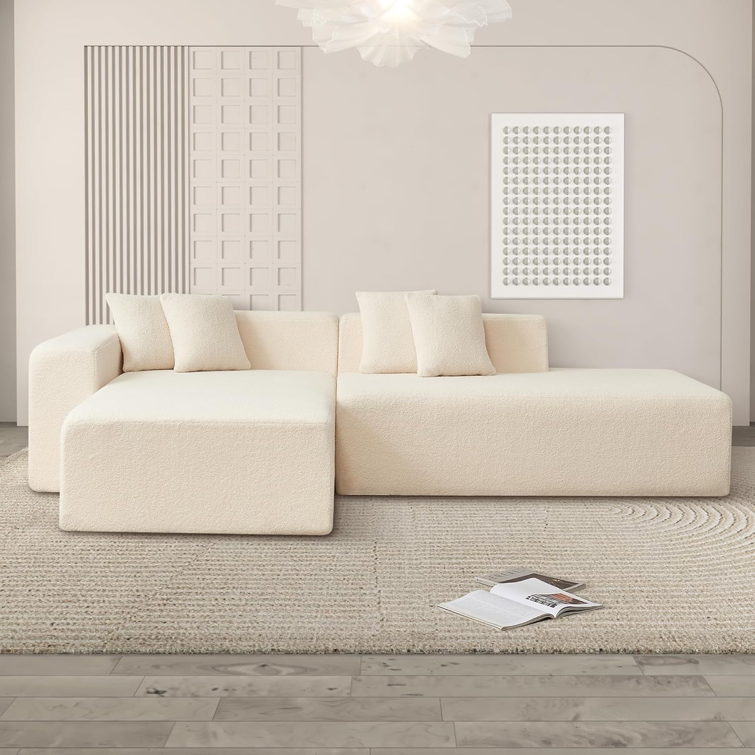 Conjunto de sofá secional modular de 105" para sala de estar