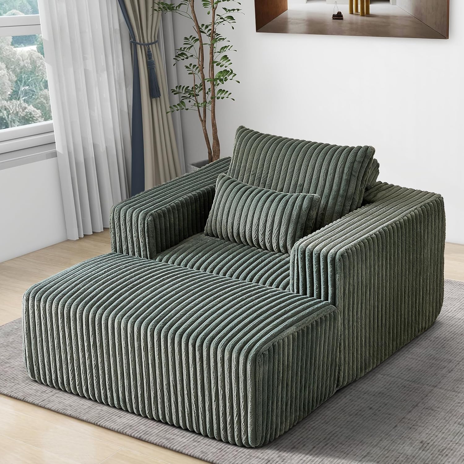 Cadeira Chaise Longue Comprimida com Três Almofadas