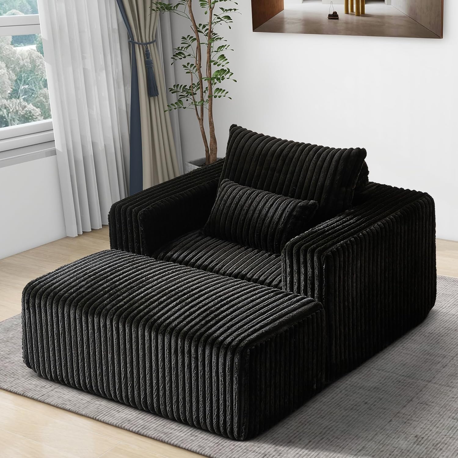 Cadeira Chaise Longue Comprimida com Três Almofadas