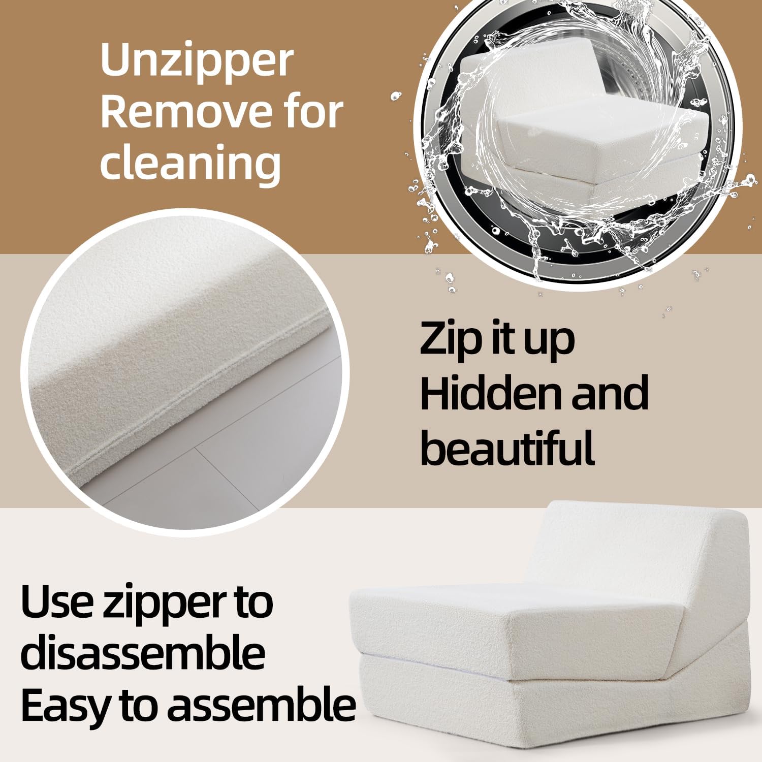 Sofá-cama dobrável versátil