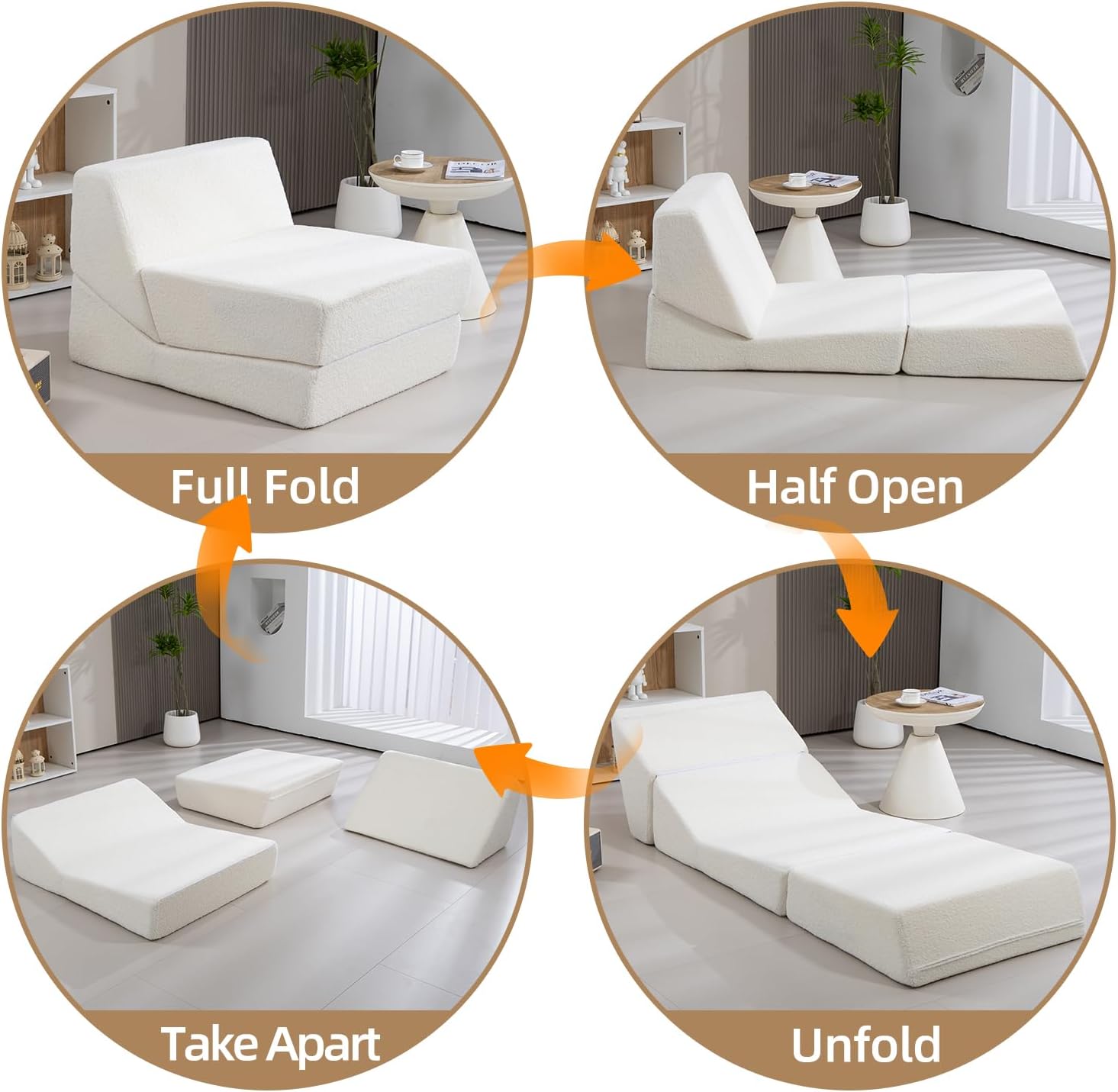 Sofá-cama dobrável versátil