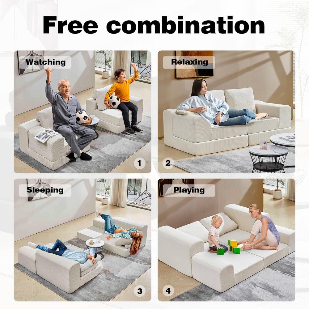 Sofá modular secional em forma de nuvem faça você mesmo