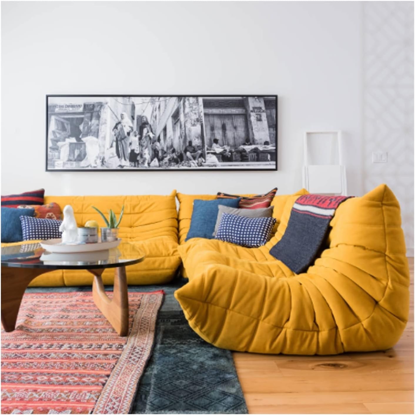 Poltrona tipo pufe Caterpillar Lazy Sofa com tecido personalizado e espuma de alta densidade