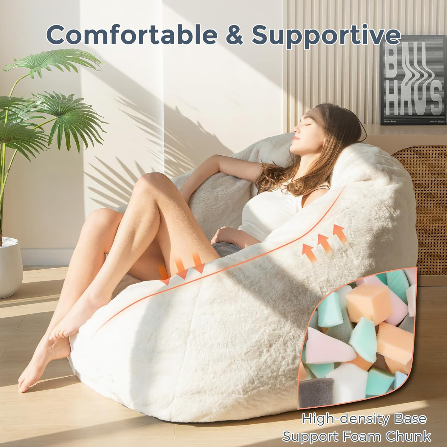 Poltrona tipo saco de feijão comprimida Lazy Lounger