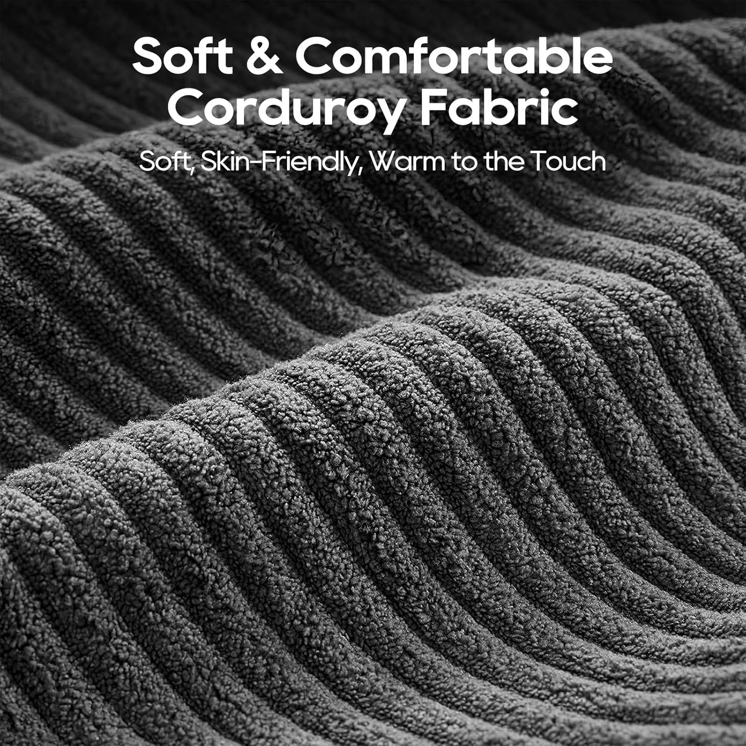 Sofá modular secional de veludo cotelê de 2 lugares com vácuo comprimido