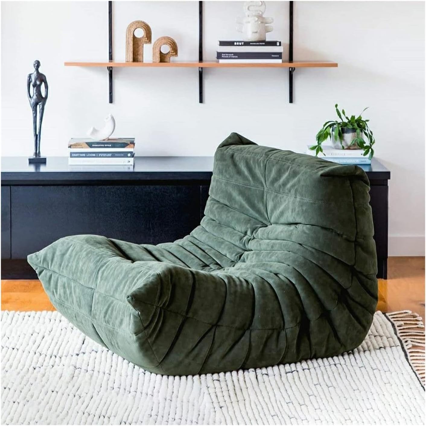 Poltrona tipo pufe Caterpillar Lazy Sofa com tecido personalizado e espuma de alta densidade