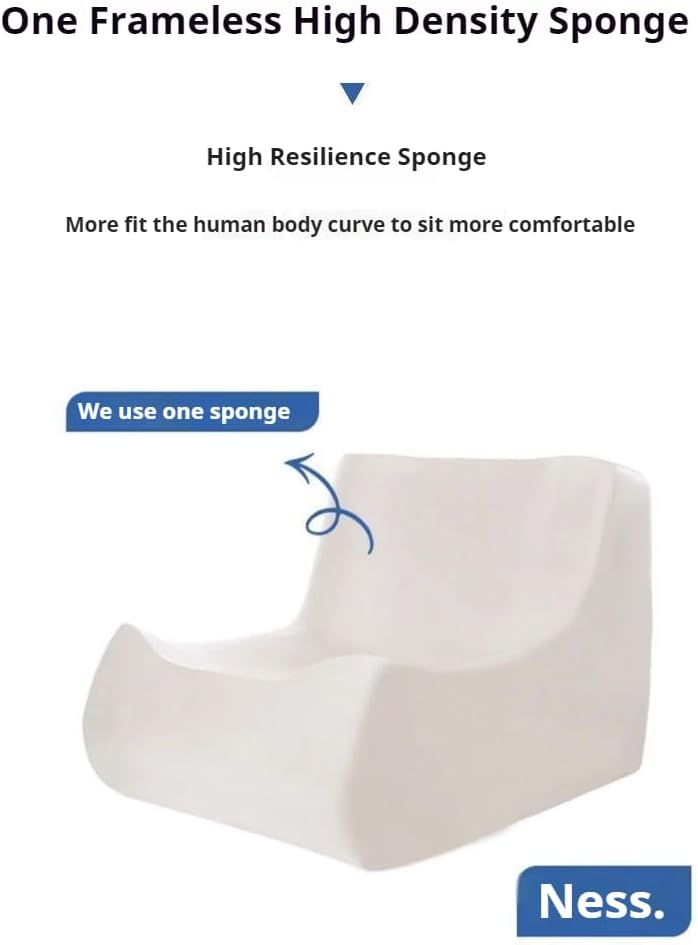 Poltrona tipo pufe Caterpillar Lazy Sofa com tecido personalizado e espuma de alta densidade