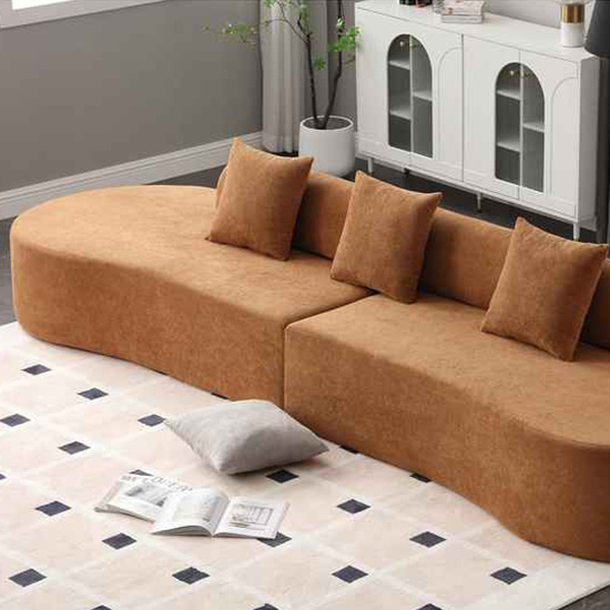 Sofá secional curvo para sala de estar, apartamento e quarto