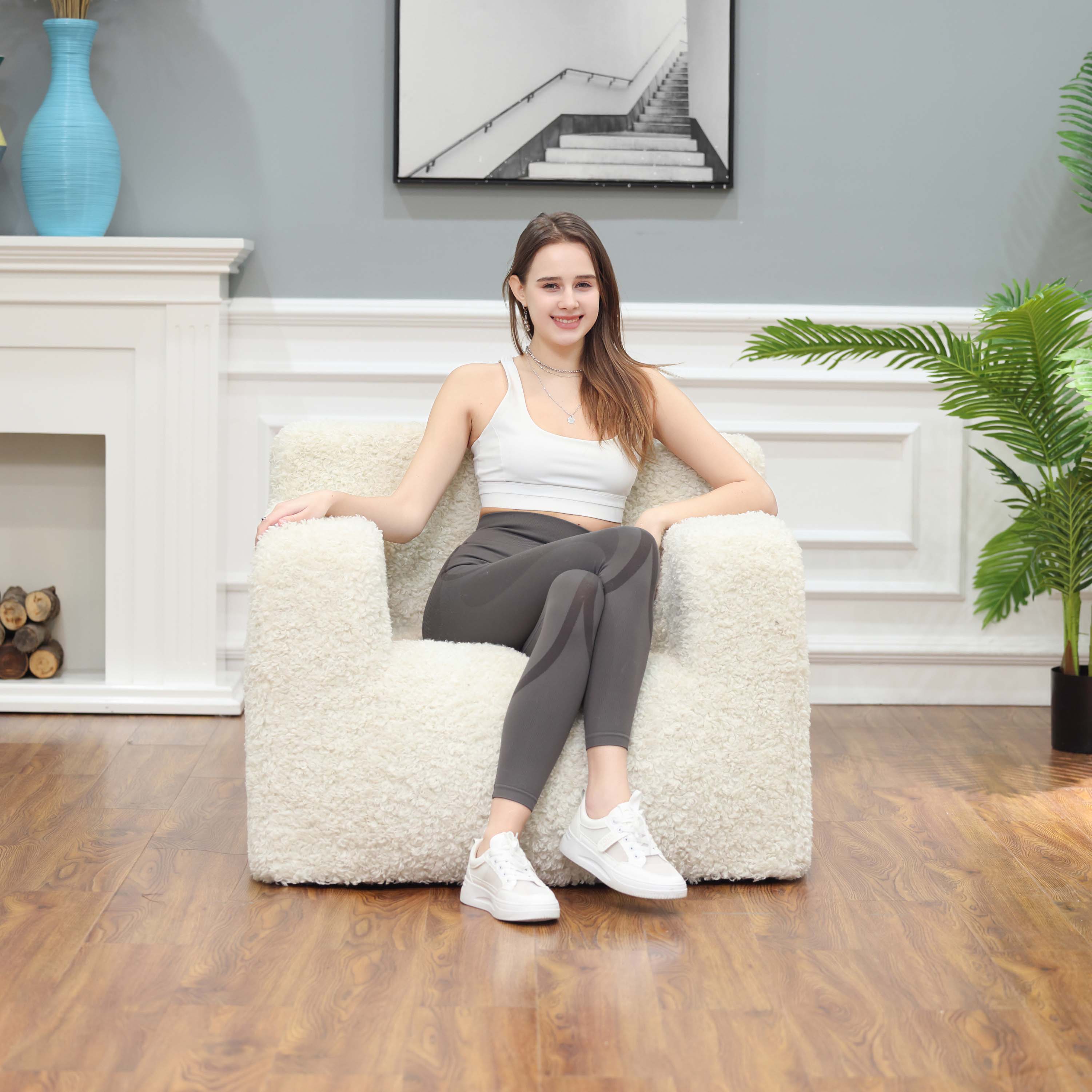 Sofá de espuma comprimida, enchimento de espuma em bloco de alta densidade para sofá de saco de feijão