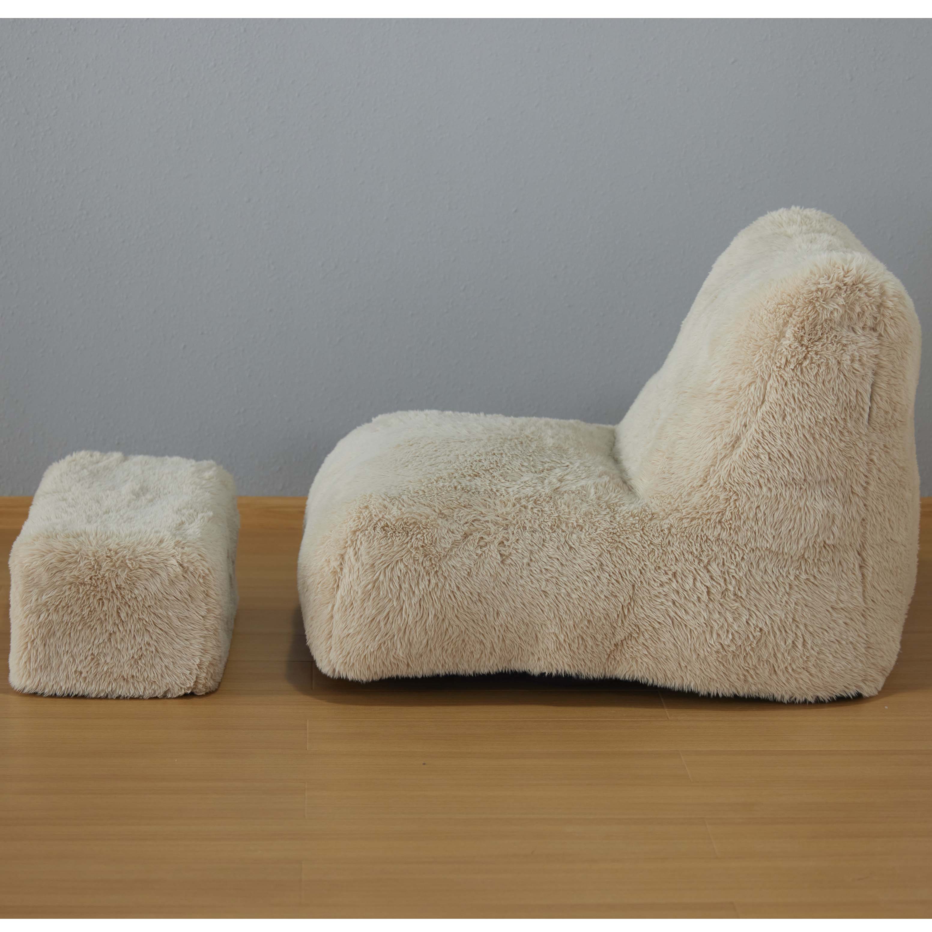 Poltrona de espuma comprimida, móveis para casa, sofá-cama e apoio para os pés