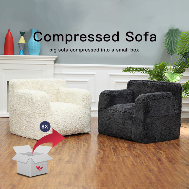 Sofá de espuma comprimida, enchimento de espuma em bloco de alta densidade para sofá de saco de feijão