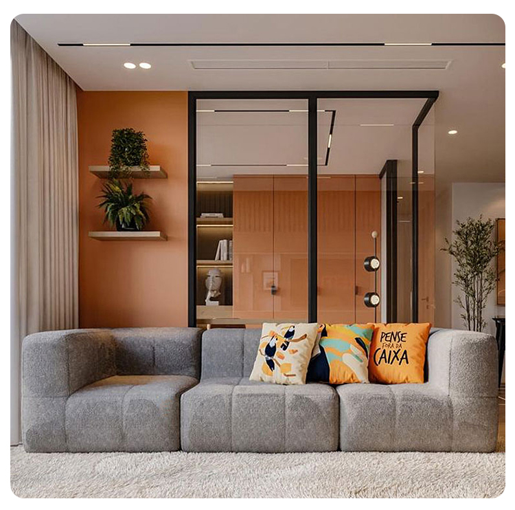 Sala de estar Sofá compressível confortável e sem ossos em uma caixa