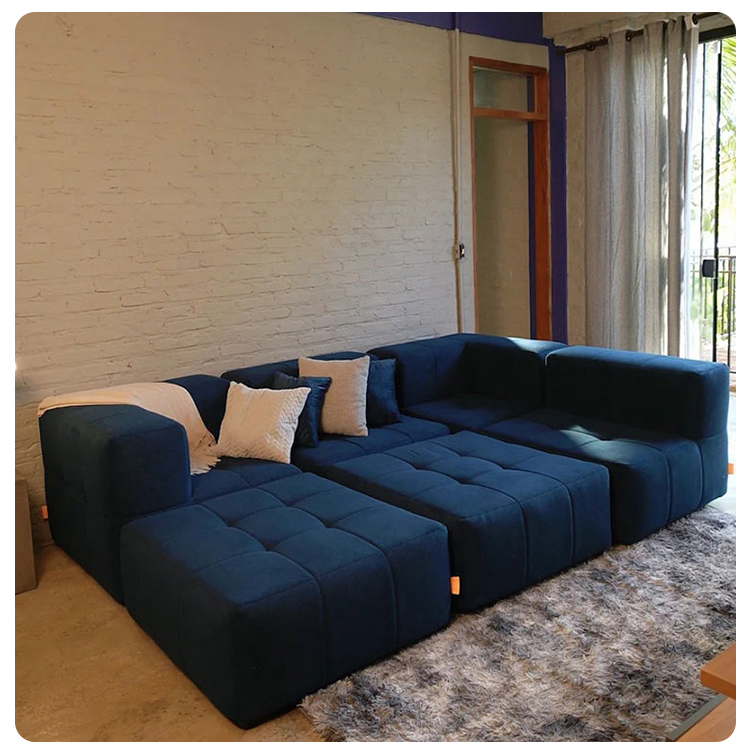 Sala de estar Sofá compressível confortável e sem ossos em uma caixa