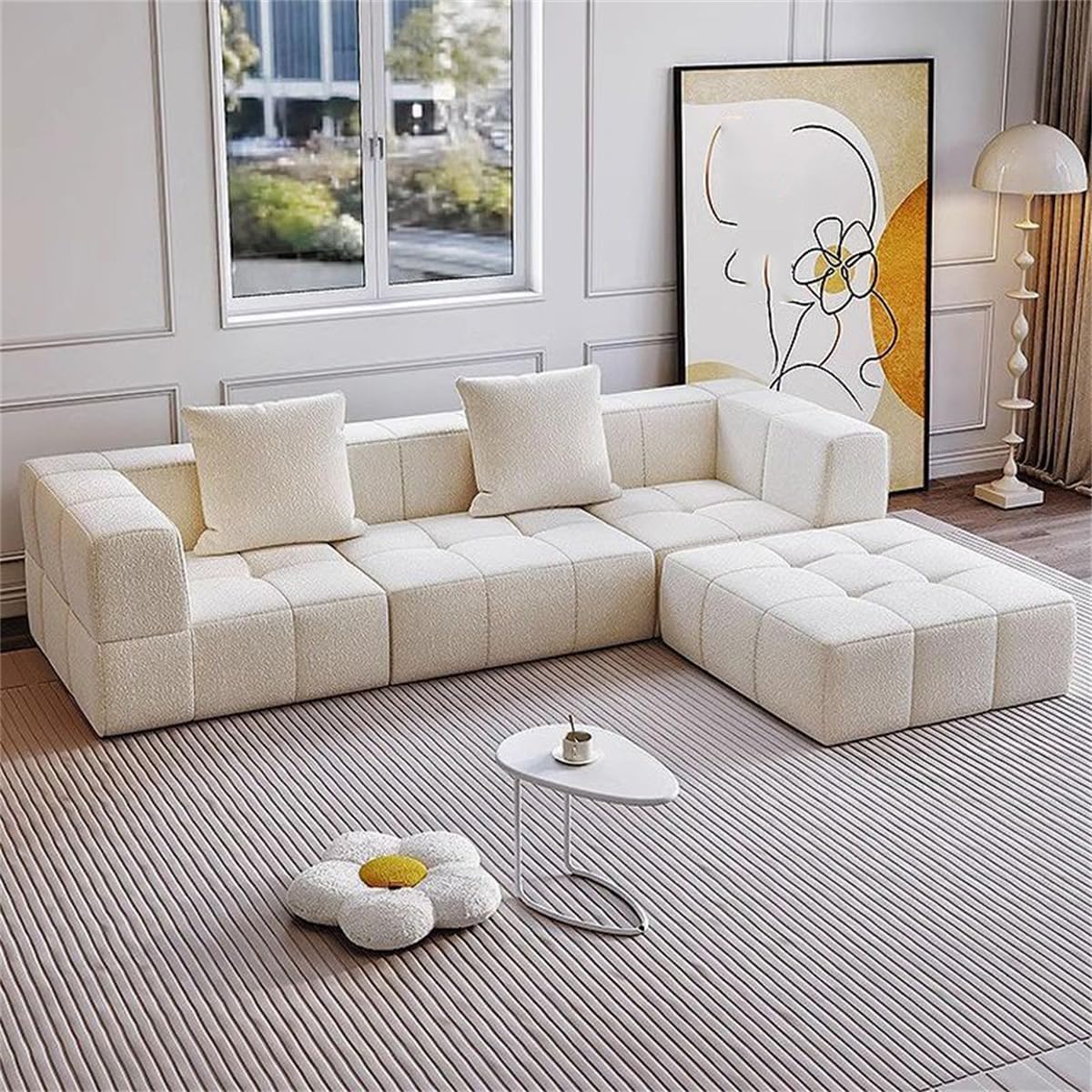 Sala de estar Sofá compressível confortável e sem ossos em uma caixa