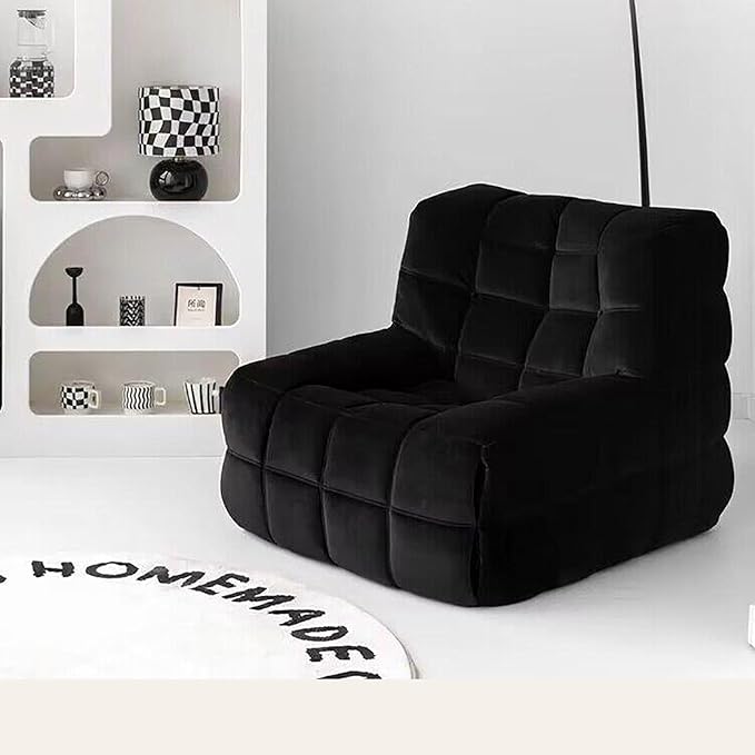 Sofá quadrado Waffle Single Lazy com espuma comprimida