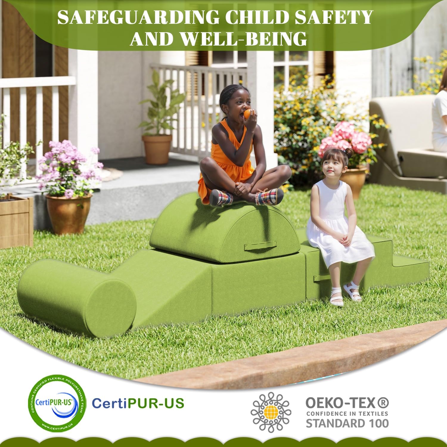 Escalada macia ao ar livre para crianças pequenas