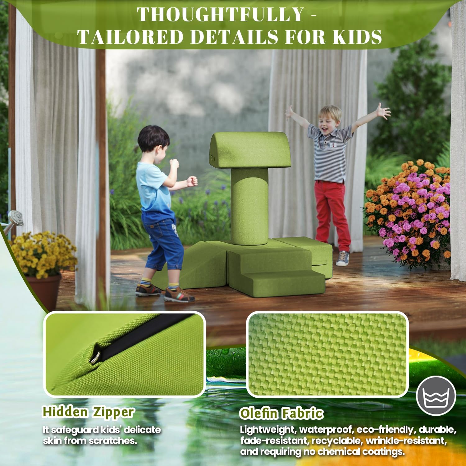 Escalada macia ao ar livre para crianças pequenas