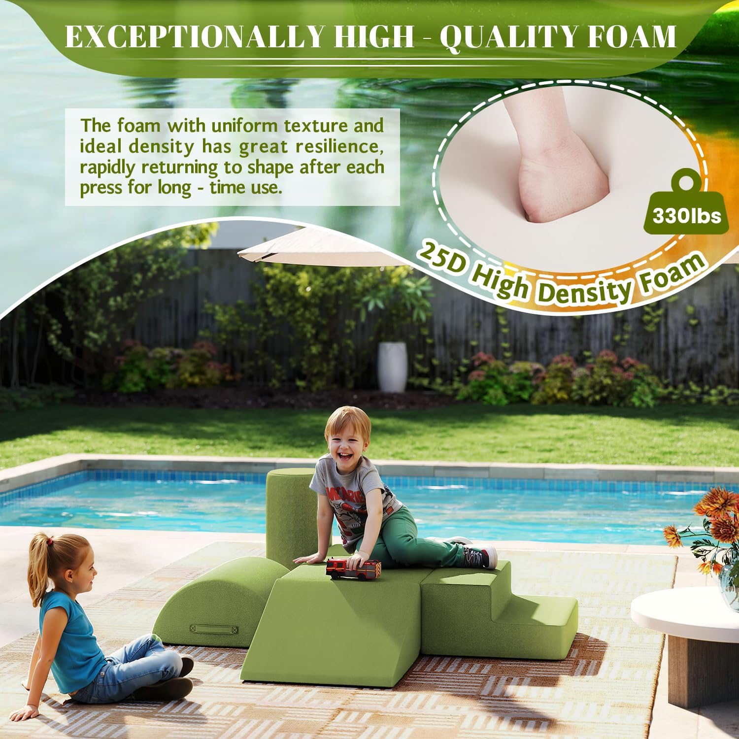 Escalada macia ao ar livre para crianças pequenas