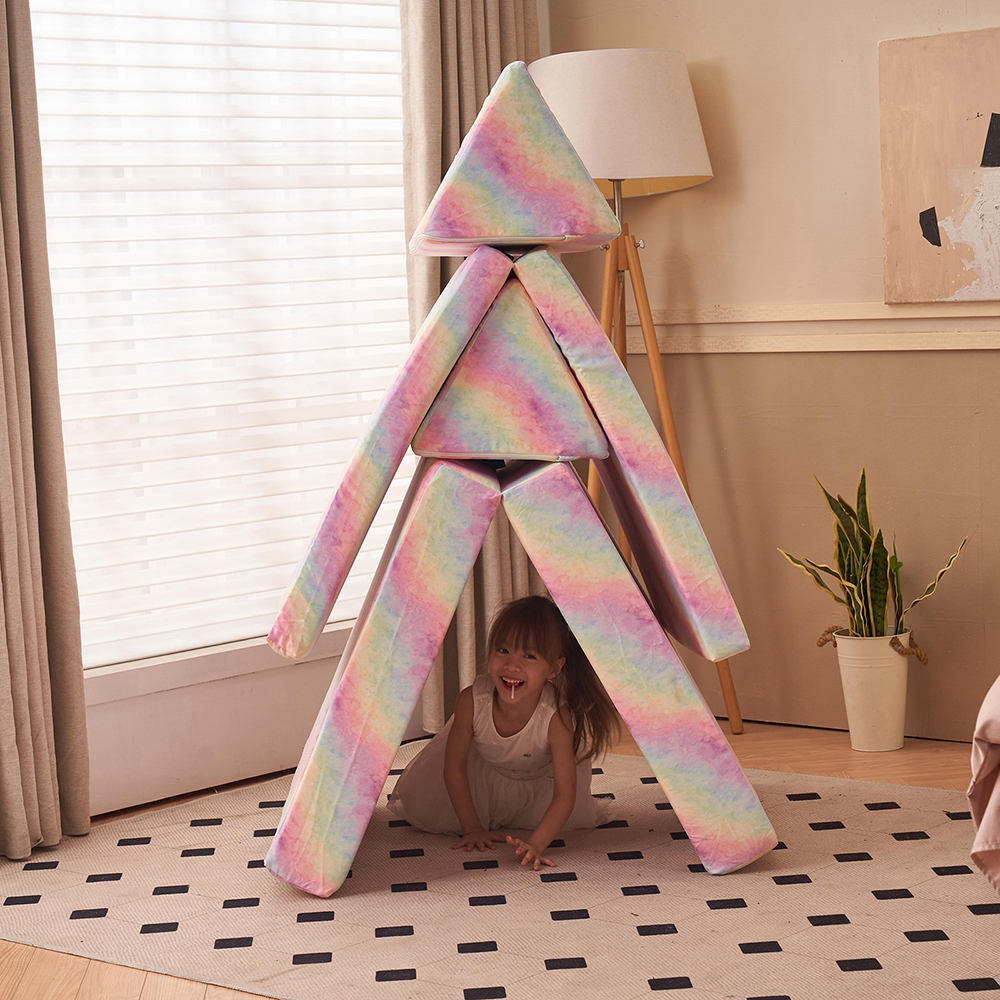 Sofá infantil colorido - Conjunto de atividades para escalar e engatinhar