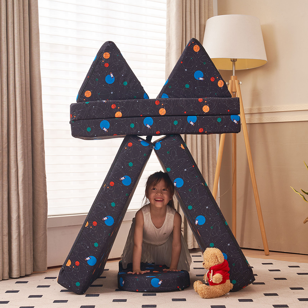 Sofá infantil colorido - Conjunto de atividades para escalar e engatinhar