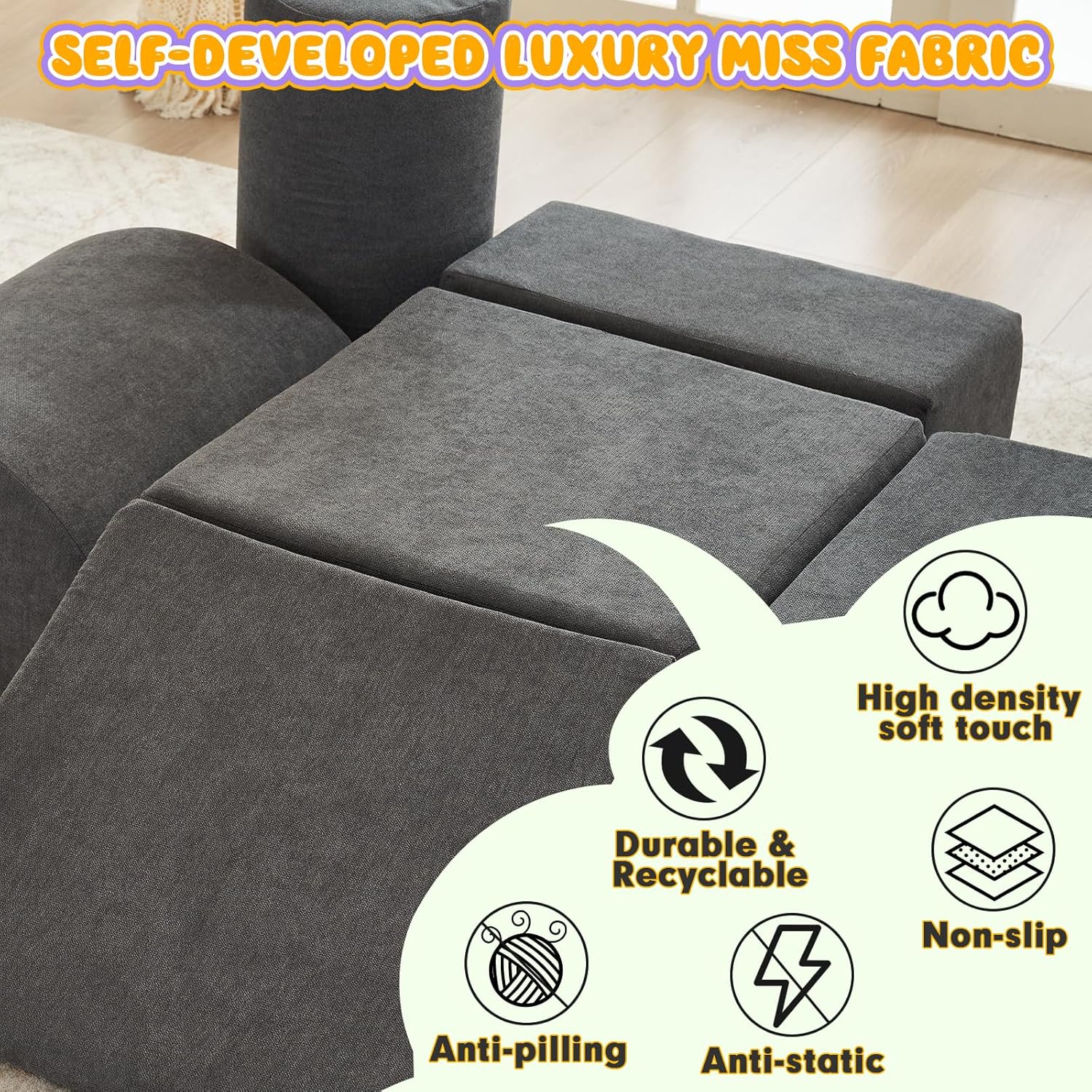 6 blocos de espuma para escalada - Equipamento de brinquedo macio para crianças