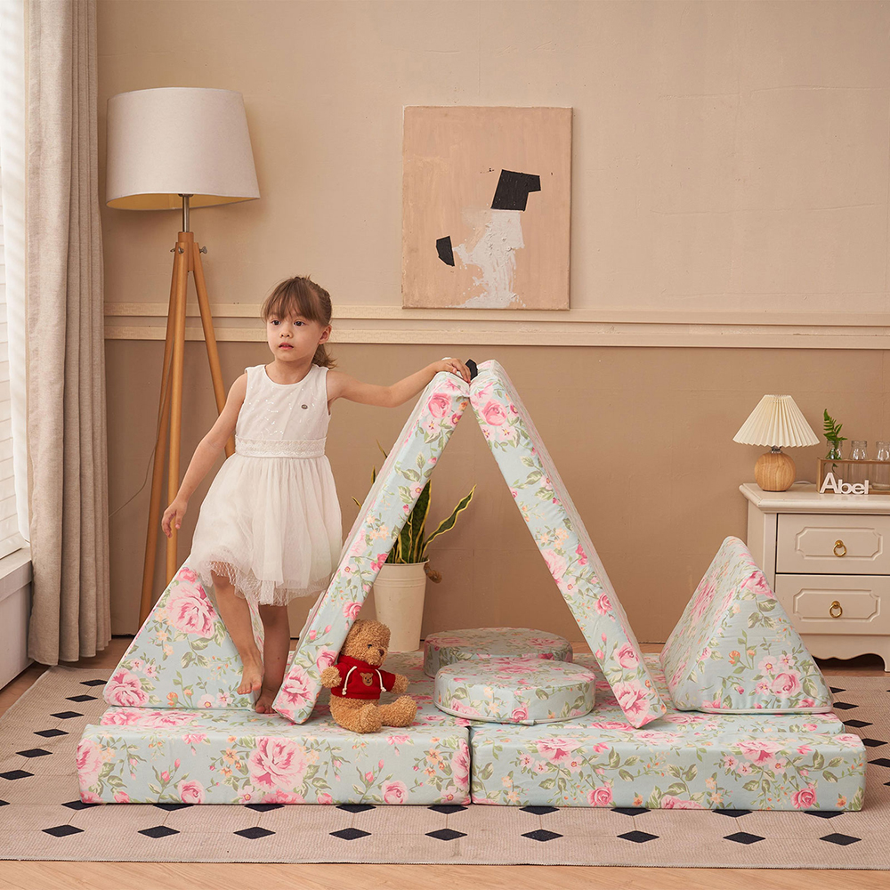 Sofá infantil colorido - Conjunto de atividades para escalar e engatinhar