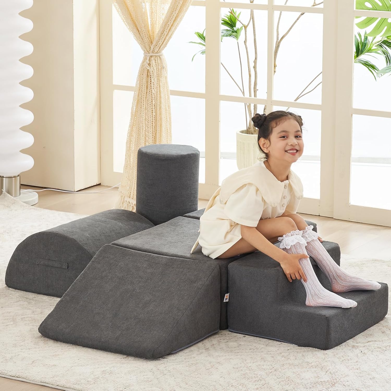 6 blocos de espuma para escalada - Equipamento de brinquedo macio para crianças