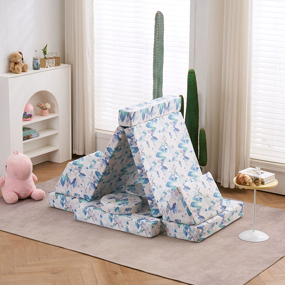 Sofá infantil colorido - Conjunto de atividades para escalar e engatinhar