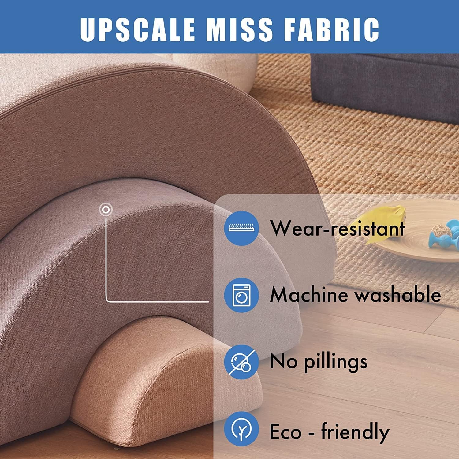 3 blocos de escalada de espuma macia arco-íris