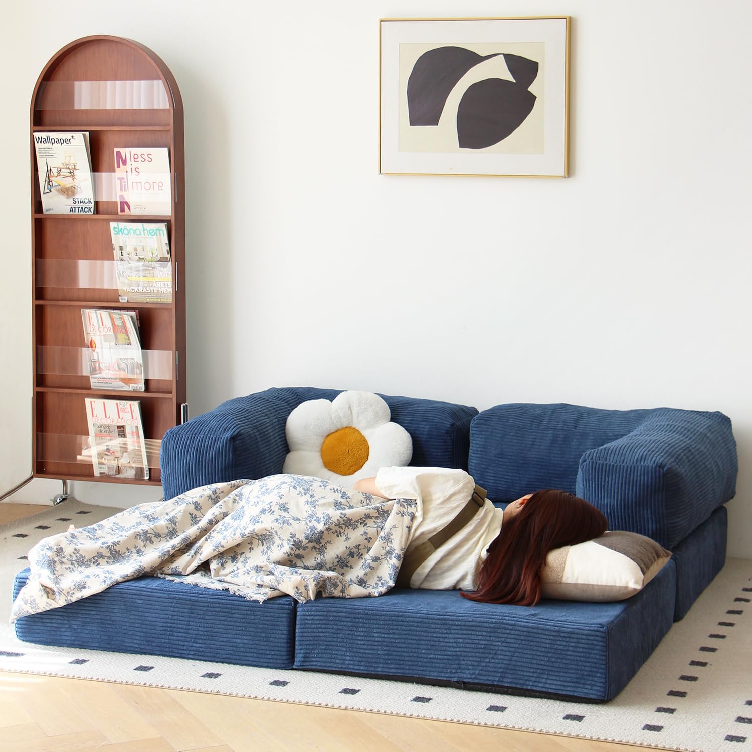 Sofá compressível de espuma embalado a vácuo para sala de estar