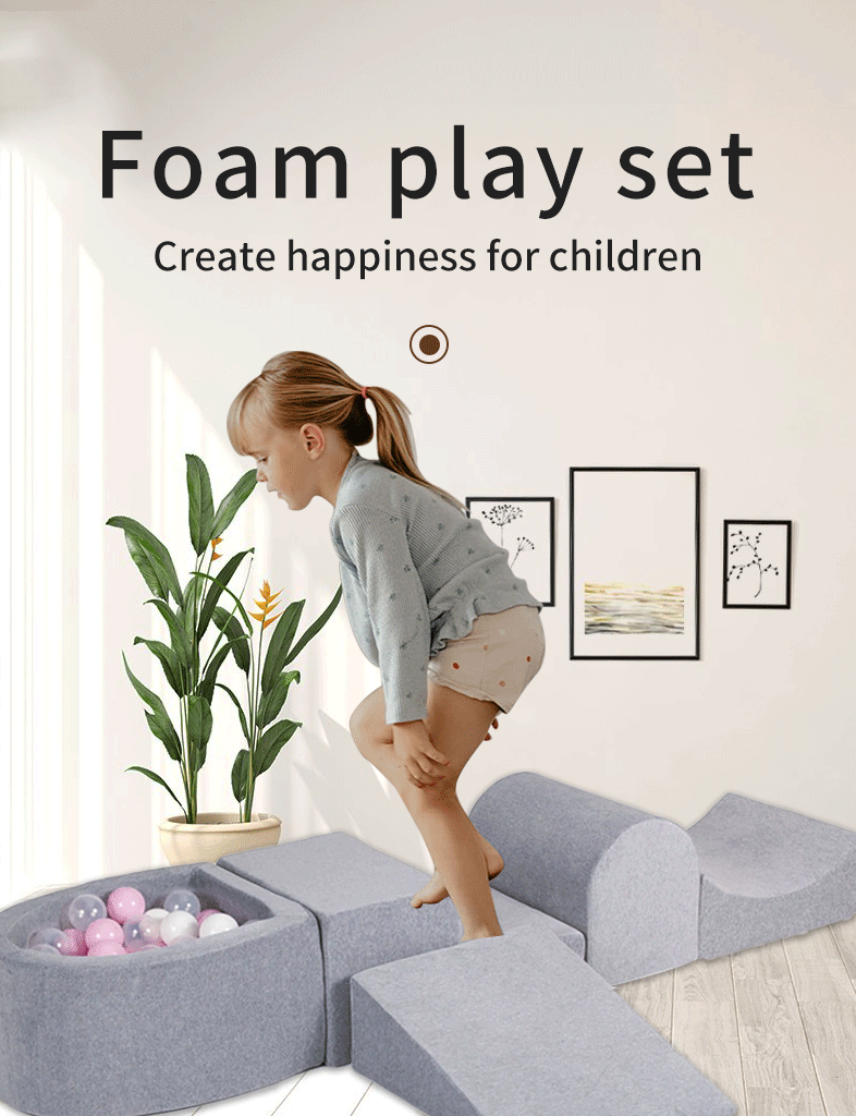 Conjunto de espuma macia para brincar em ambientes internos