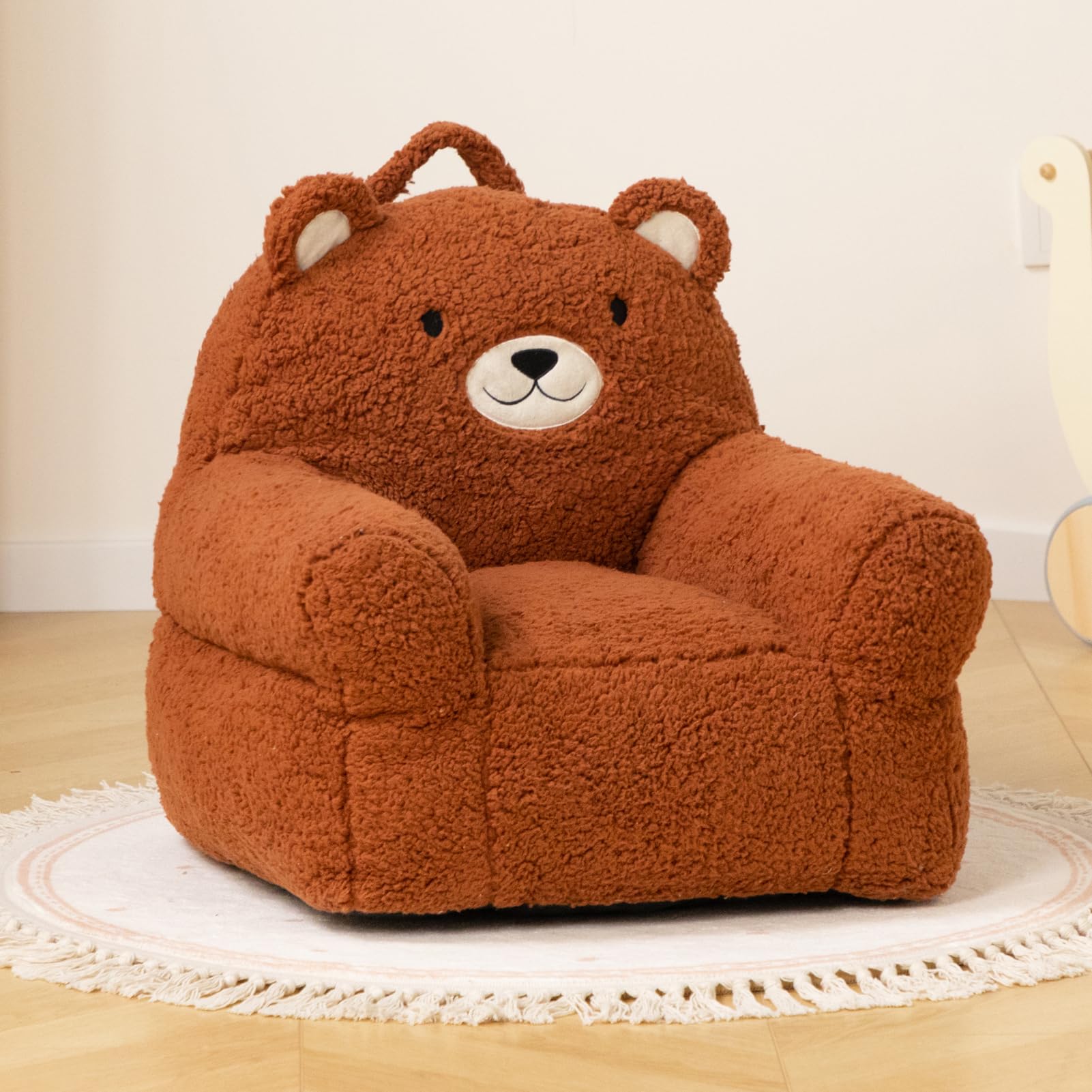 Poltrona infantil com enchimento de espuma estilo urso - Sofá infantil confortável