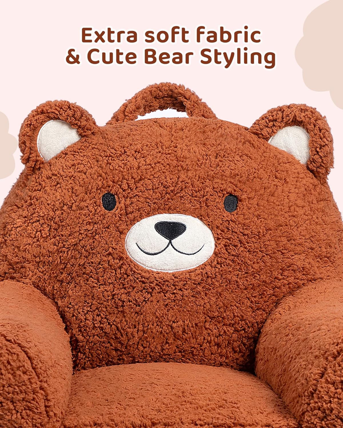 Poltrona infantil com enchimento de espuma estilo urso - Sofá infantil confortável