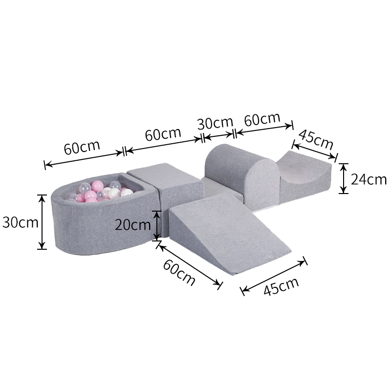 Conjunto de espuma macia para brincar em ambientes internos