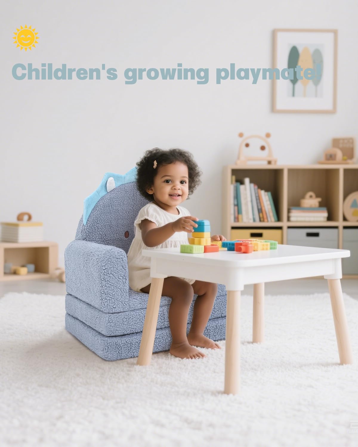 Sofá-cama infantil em formato de desenho animado de animal