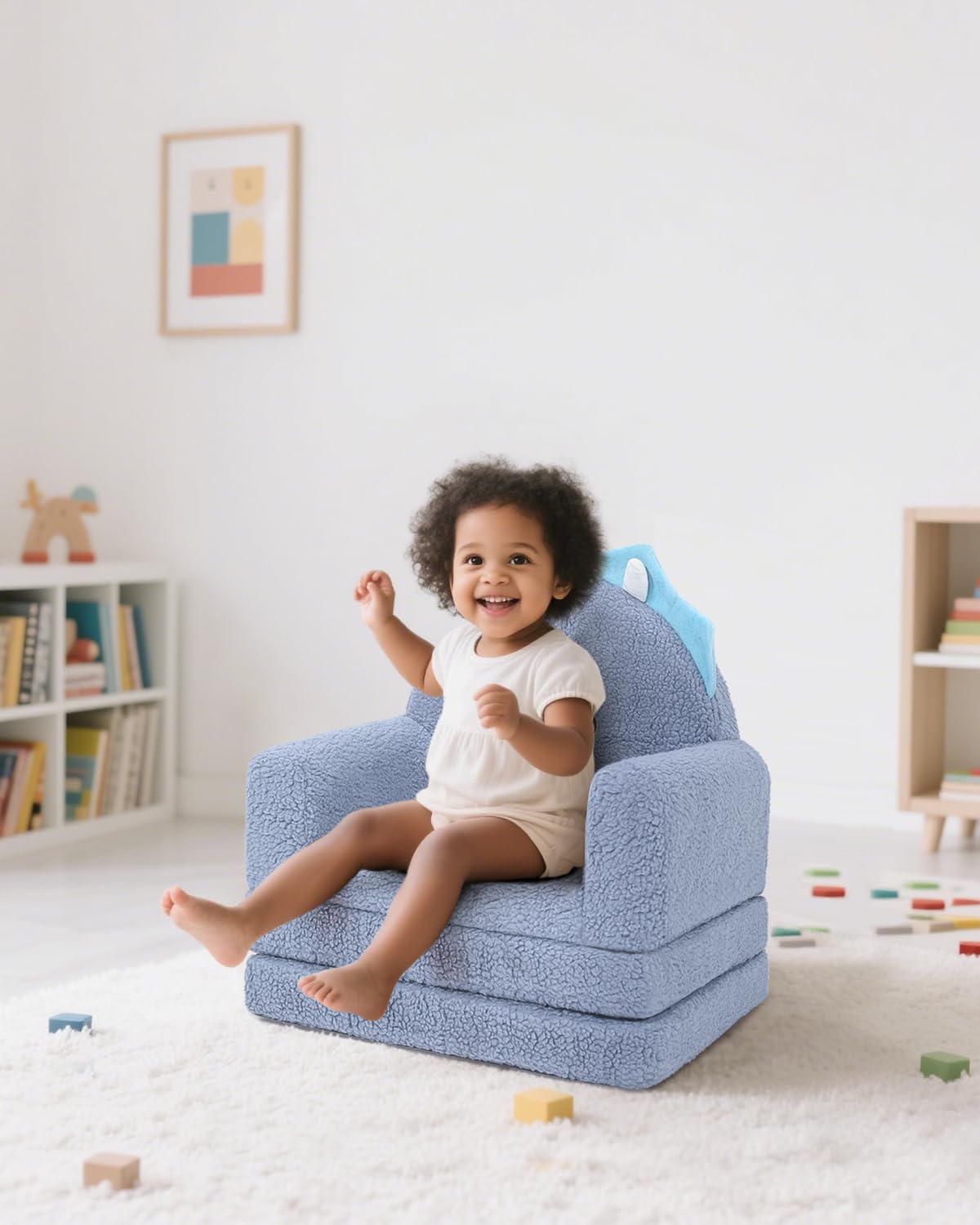 Sofá-cama infantil em formato de desenho animado de animal