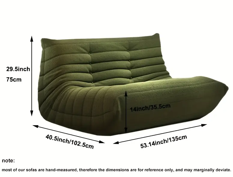 Sofá de compressão Caterpillar Curves Loveseat