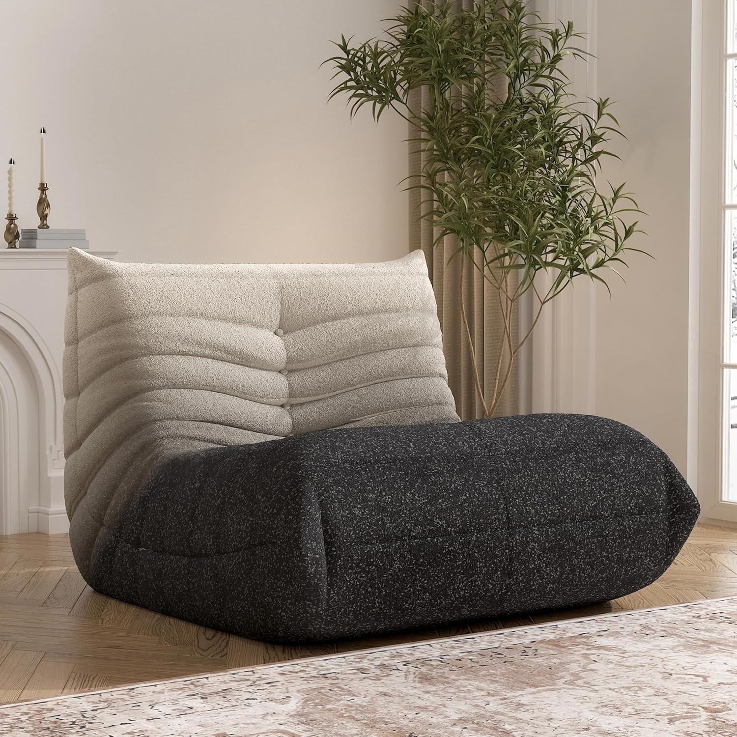 Poltrona tipo pufe Caterpillar Lazy Sofa com tecido personalizado e espuma de alta densidade