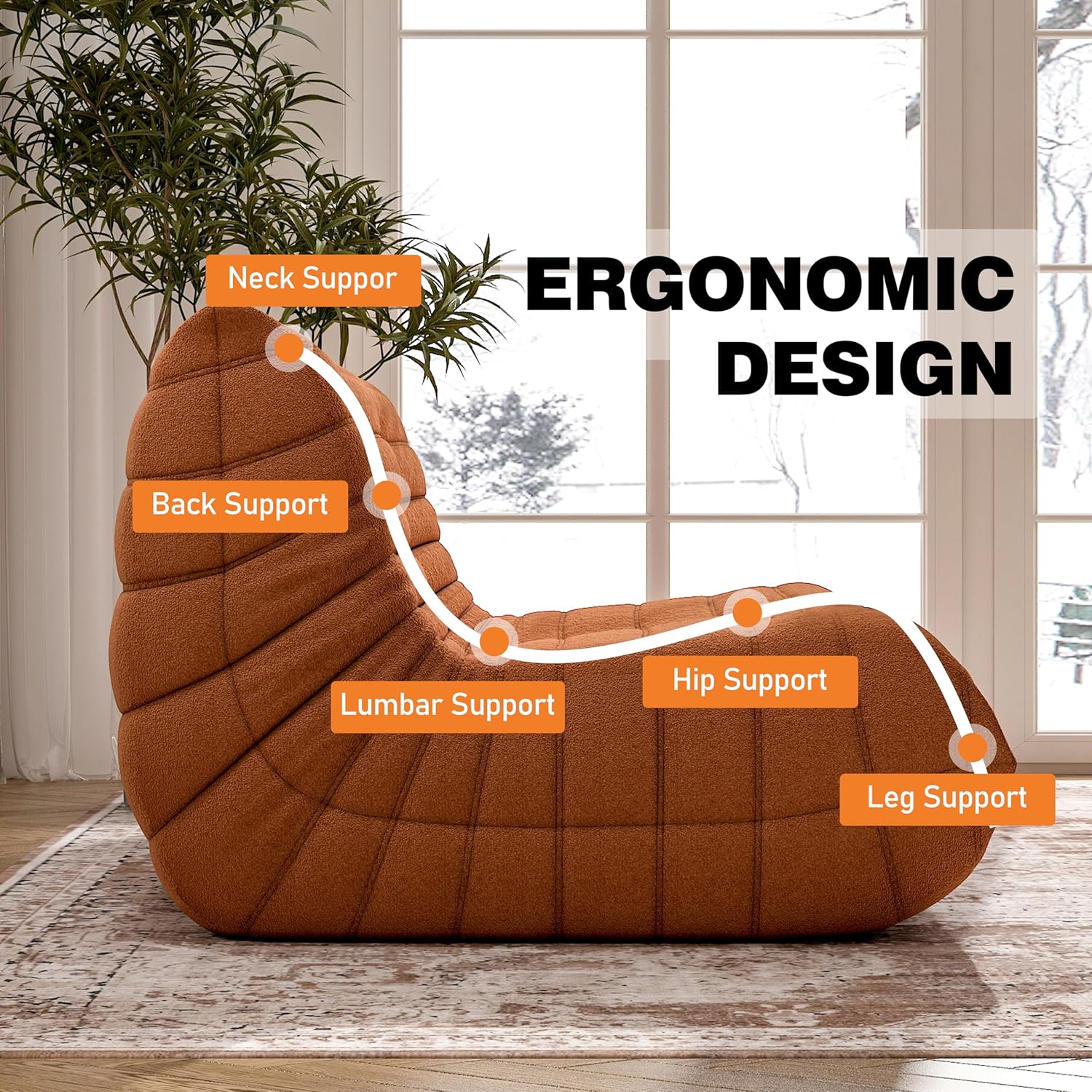 Sofá comprimido Caterpillar de 2 lugares - Poltronas tipo pufe personalizadas