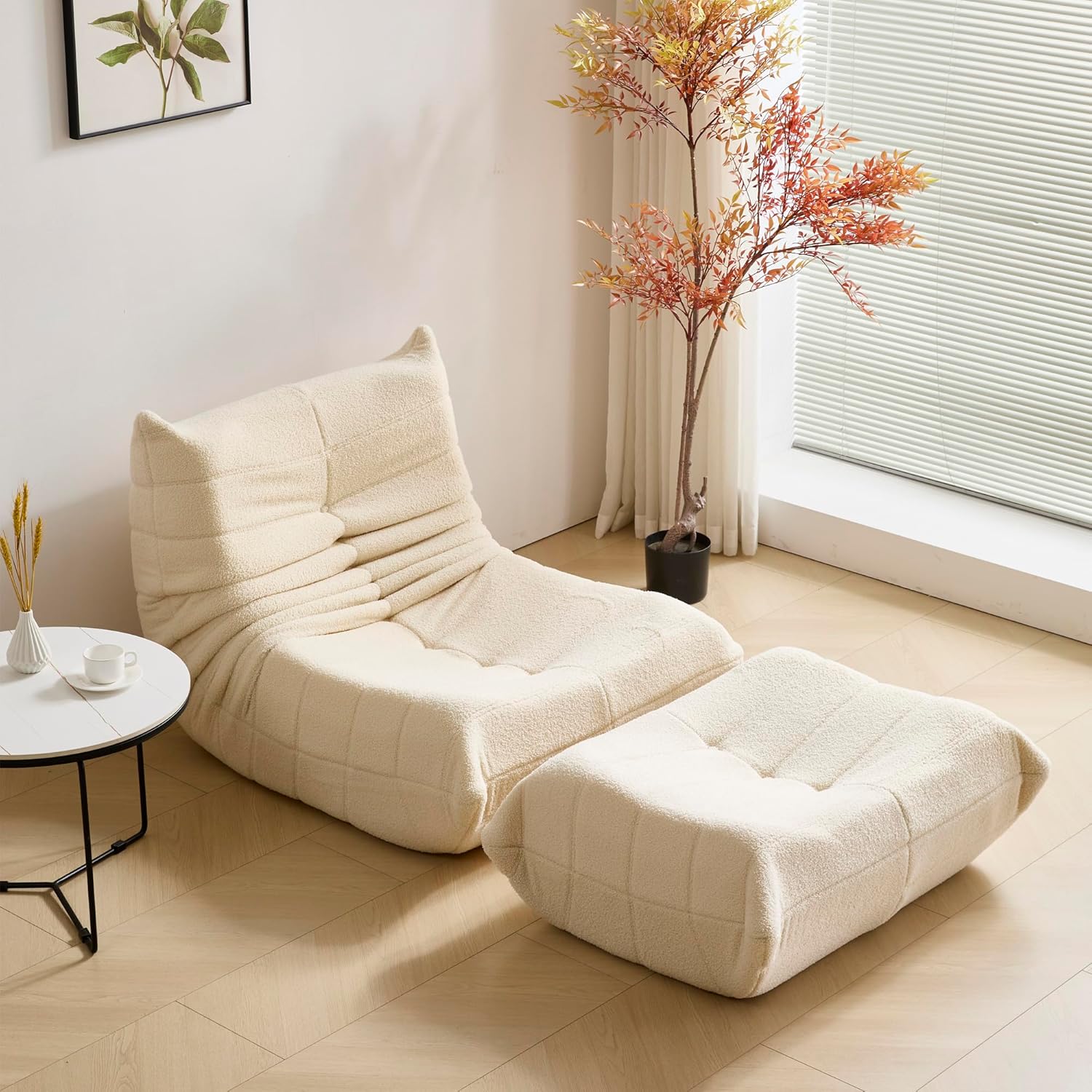 Poltrona tipo pufe Caterpillar Lazy Sofa com tecido personalizado e espuma de alta densidade