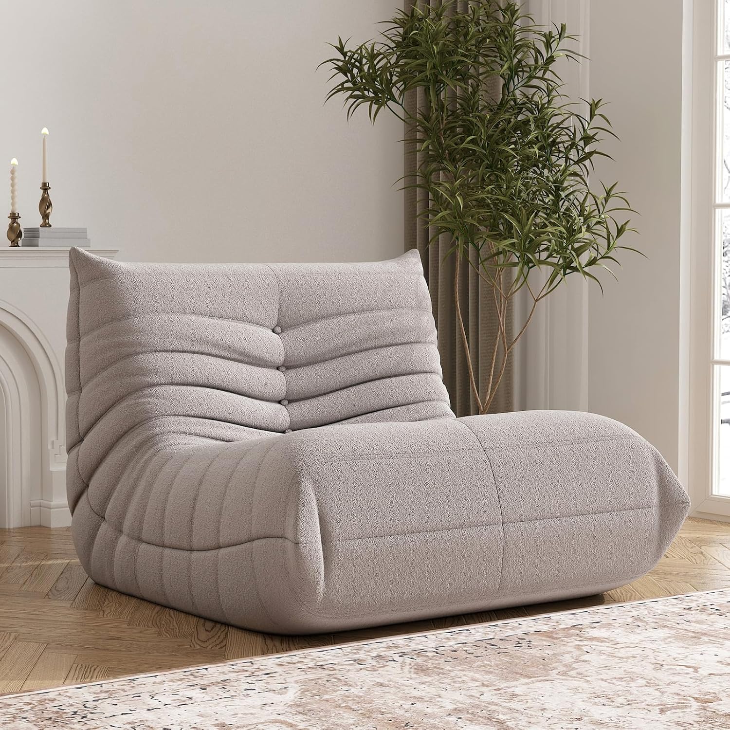Poltrona tipo pufe Caterpillar Lazy Sofa com tecido personalizado e espuma de alta densidade