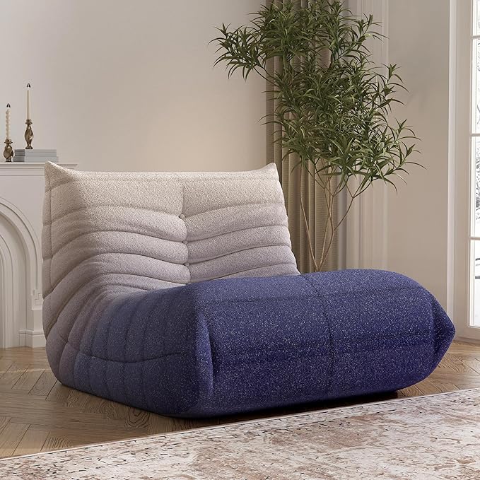 Poltrona tipo pufe Caterpillar Lazy Sofa com tecido personalizado e espuma de alta densidade