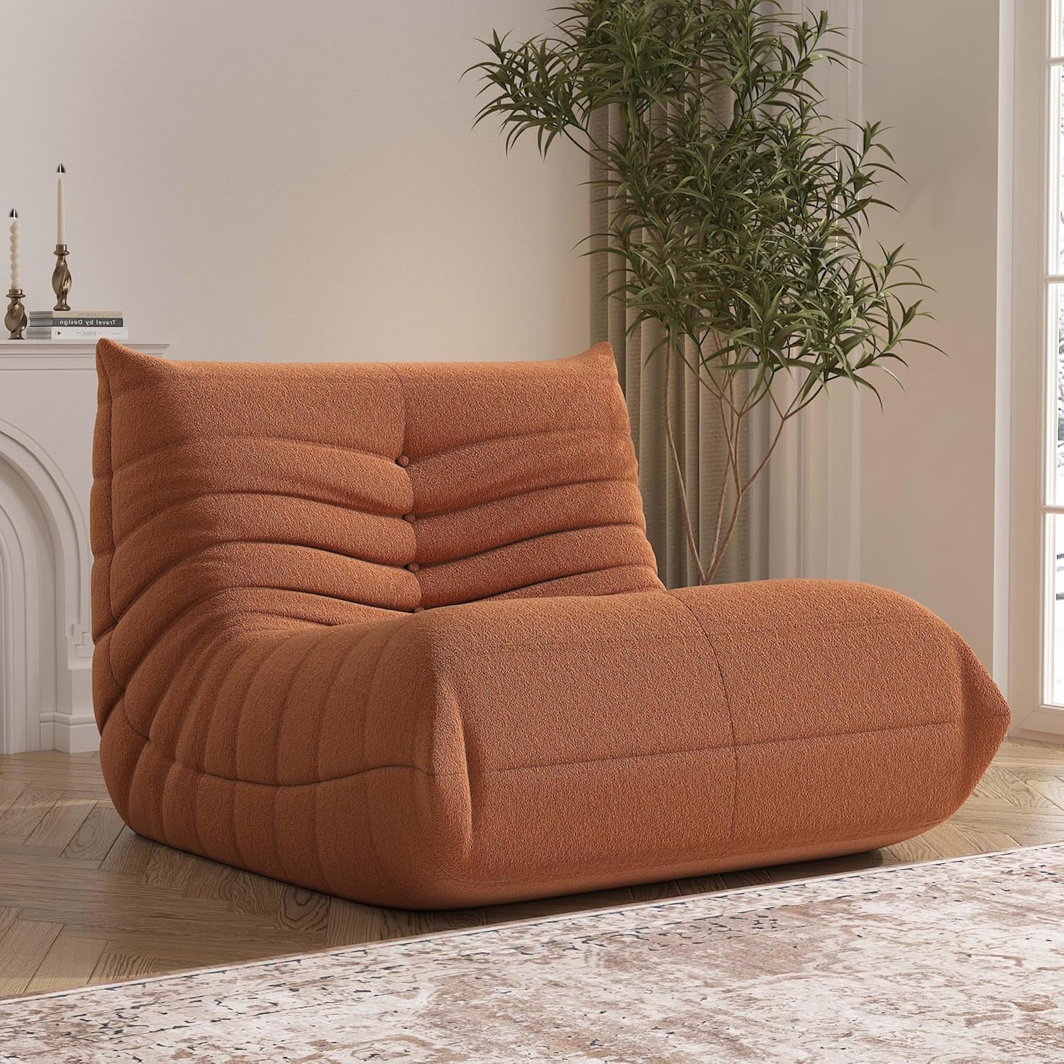 Poltrona tipo pufe Caterpillar Lazy Sofa com tecido personalizado e espuma de alta densidade