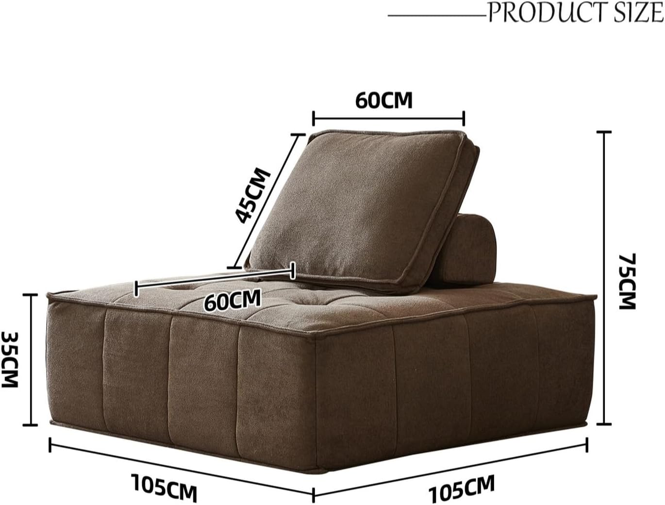 Sofá modular secional Square Tofu - Sofá de compressão a vácuo pronto para uso